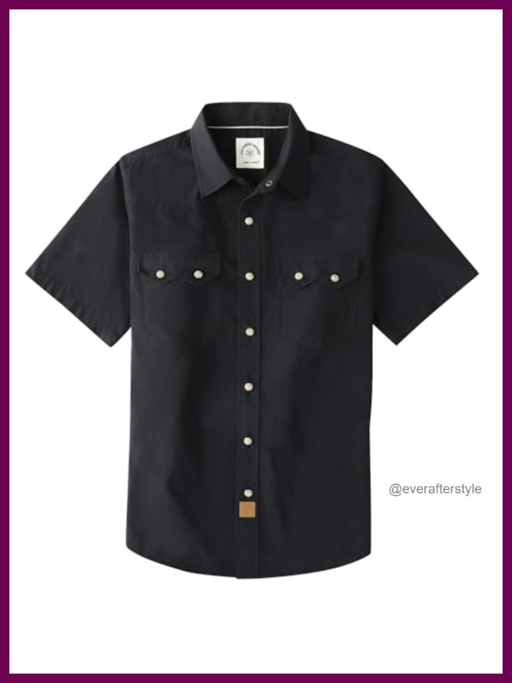Pearl Snap Western Shirt Men Short Sleeve 2 Sawtooth Pocket